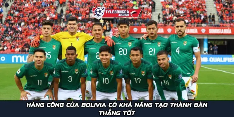 Hàng công của Bolivia có khả năng tạo thành bàn thắng tốt