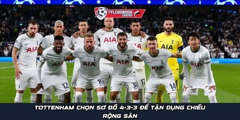 Tottenham dự kiến sử dụng sơ đồ 4-3-3 để tận dụng chiều rộng sân
